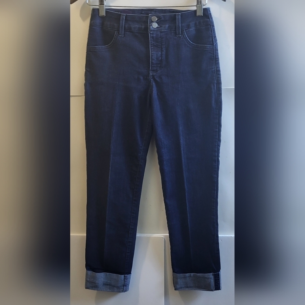 NYDJ, Women's Dark Blue, Cuff Design Jeans,‎ Size 4